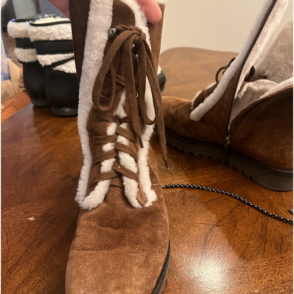 Aquatalia genuine suede mid calf boot